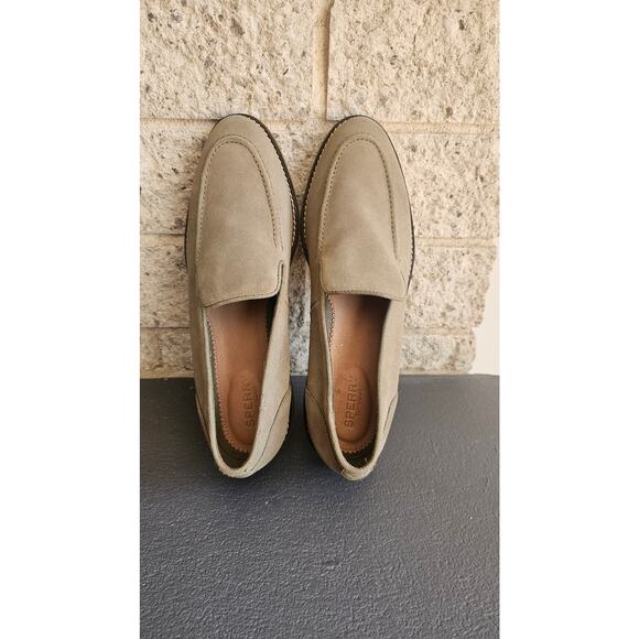 Sperry Women's Fairpoint Leather Loafer, Olive Suede, Womens  Sz 11 - Picture 1 of 8